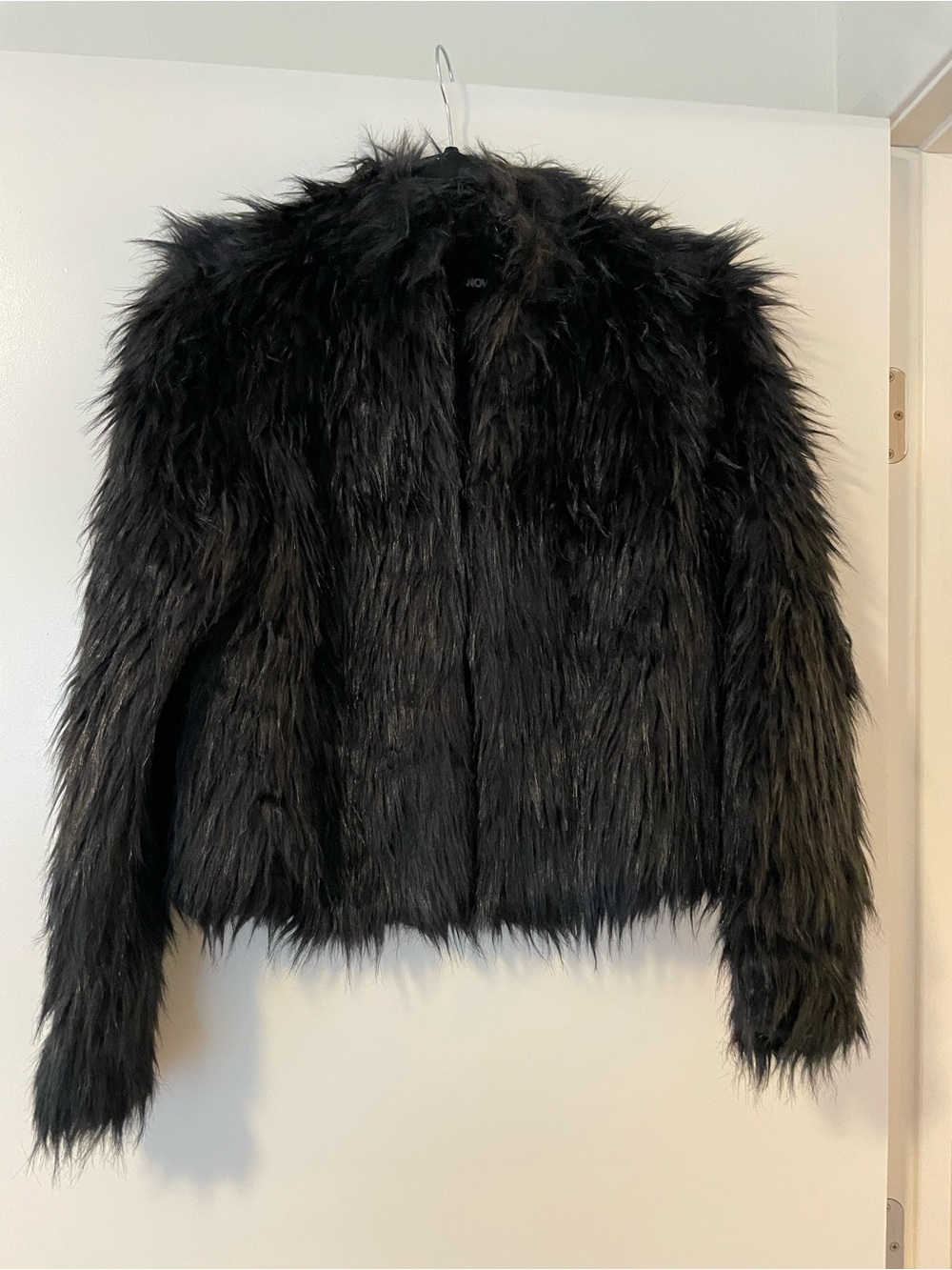 Fashion Nova Black Faux Fur Jacket - Chic Short Coat